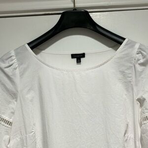 Talbots White Blouse Elegant Top